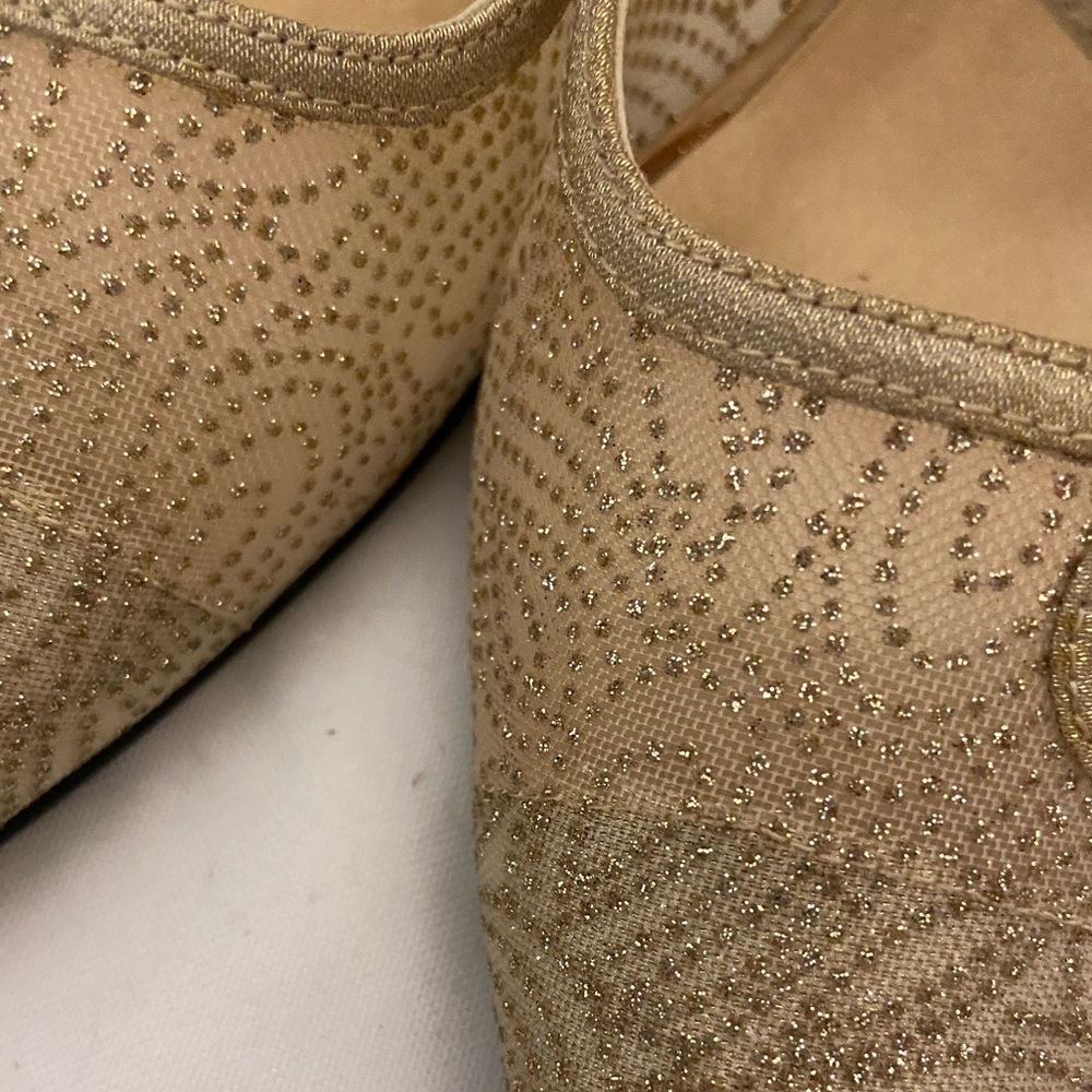 NINA GOLD GLITTER HEELS - Picture 7 of 9